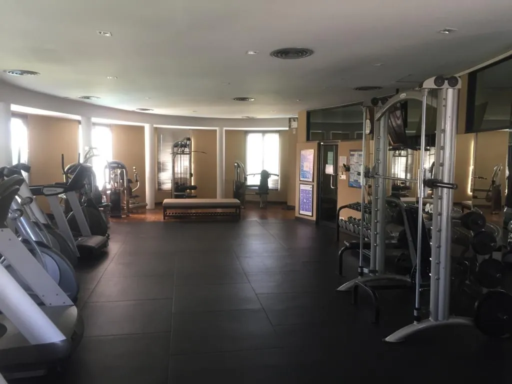 Village fitness room with cardio and strength-training equipment