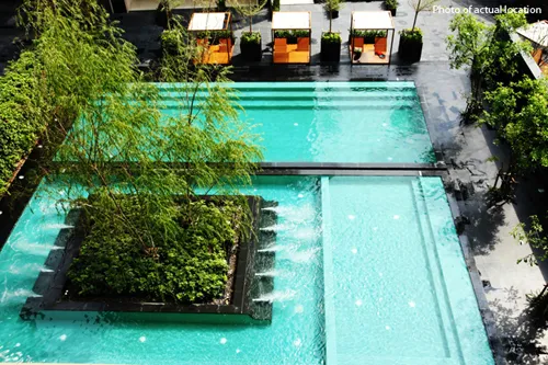 Landscaped swimming pools at Emporio Place
