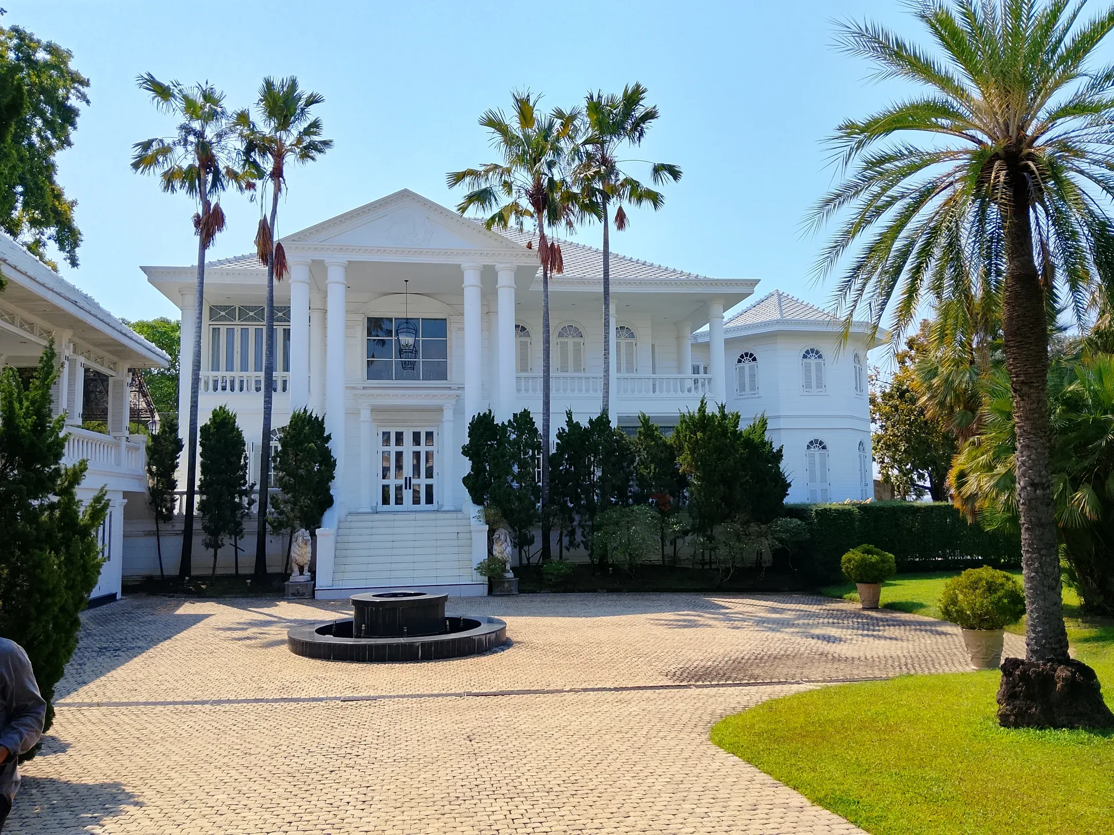 Main residence across the landscaped courtyard