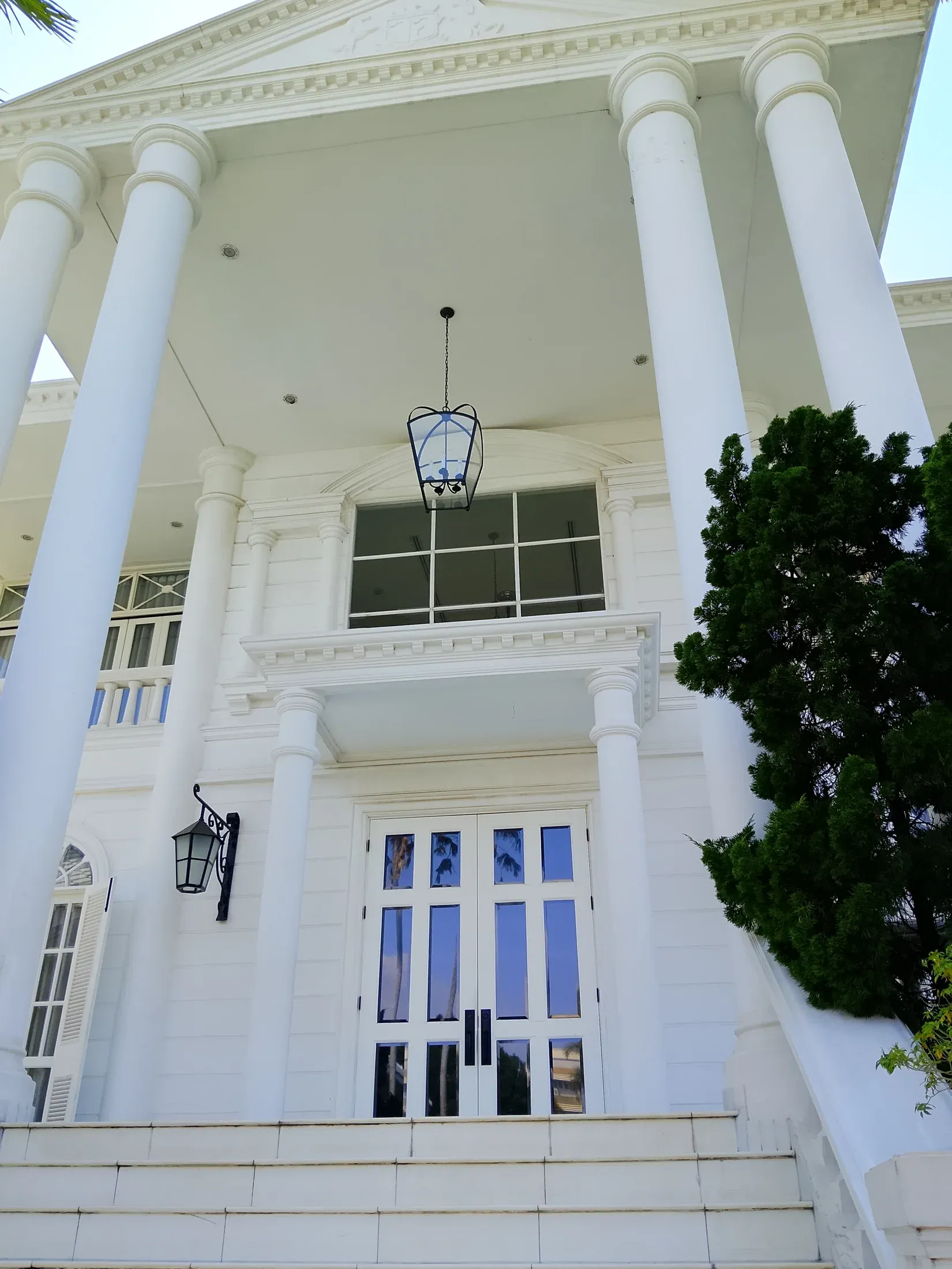 Columned entrance portico of the main residence
